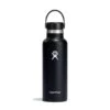 Hydro Flask 18 Oz Standard Mouth Water Bottle -Camp Life Shop S18SX001 Black StraightOn