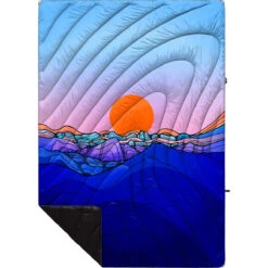 Rumpl Original Puffy Blanket - Printed 1-Person -Camp Life Shop TPPB BB1 1 SKYLINE DIVIDE BROOKLYN BELL OGPUFFY 1P FLATLAY