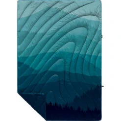 Rumpl Original Puffy Blanket - Printed 1-Person -Camp Life Shop TPPB BRF 1BLUE RIDGE FADE OGPUFFY 1P FLATLAY