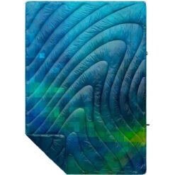 Rumpl Original Puffy Blanket - Printed 1-Person -Camp Life Shop TPPB CPF 1 PIXELFETTI COOL OGPUFFY 1P FLATLAY